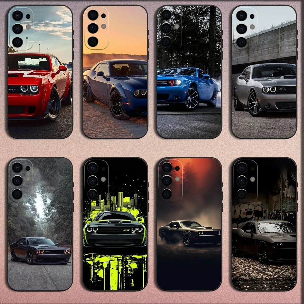 D-Dodge Car Challenger S-SRT Phone Case For Samsung S25 S24 S21 S22 S23 S30 Ultra S20 Plus Fe Lite Note 10 9 5G Black Soft Cover