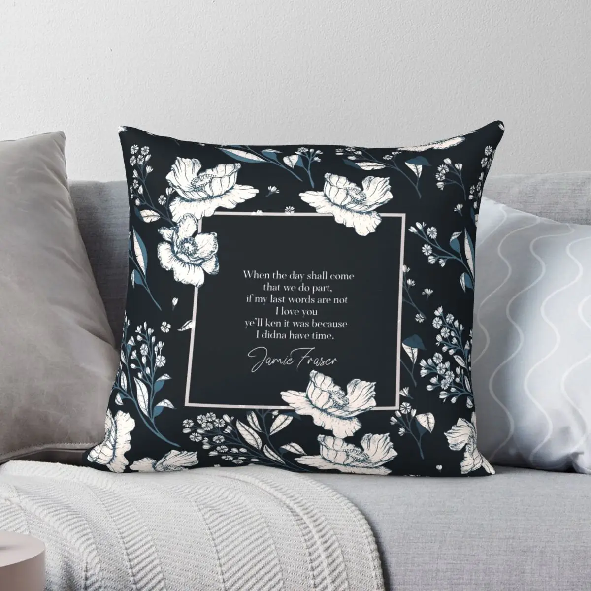 

Чехол с подушкой из полиэстера и льна, 45x45