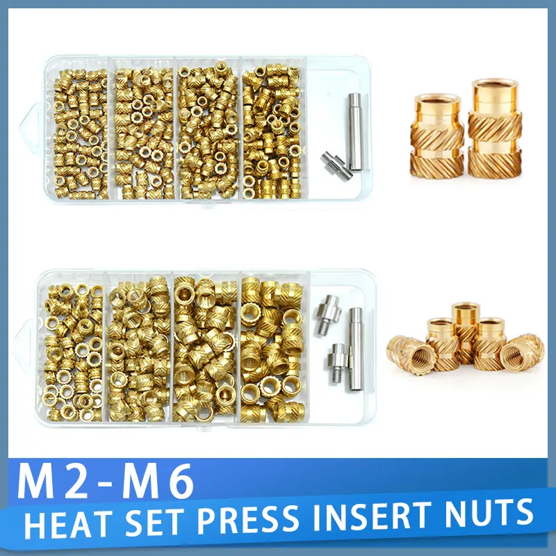 M2 M2.5 M3 M4 M5 M6 Термонабор Пресс-вставка Инструмент с наконечниками Латунные