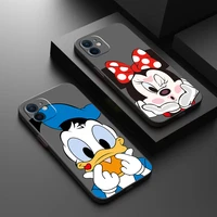 disney mickey anime phone case for funda iphone 13 12 11 pro max mini x xr xs max 6 6s 7 8 plus carcasa black etui celular back