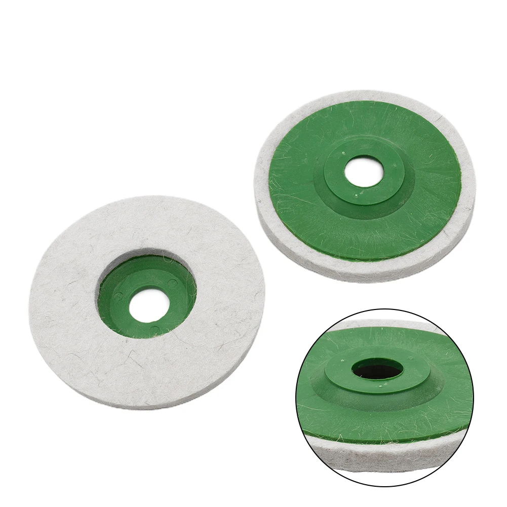 

Buffing 125mm Grinding Polishing pads Cleaning Tool Polisher Glass Replacement Part 2pcs Wool felt 12mm thickness