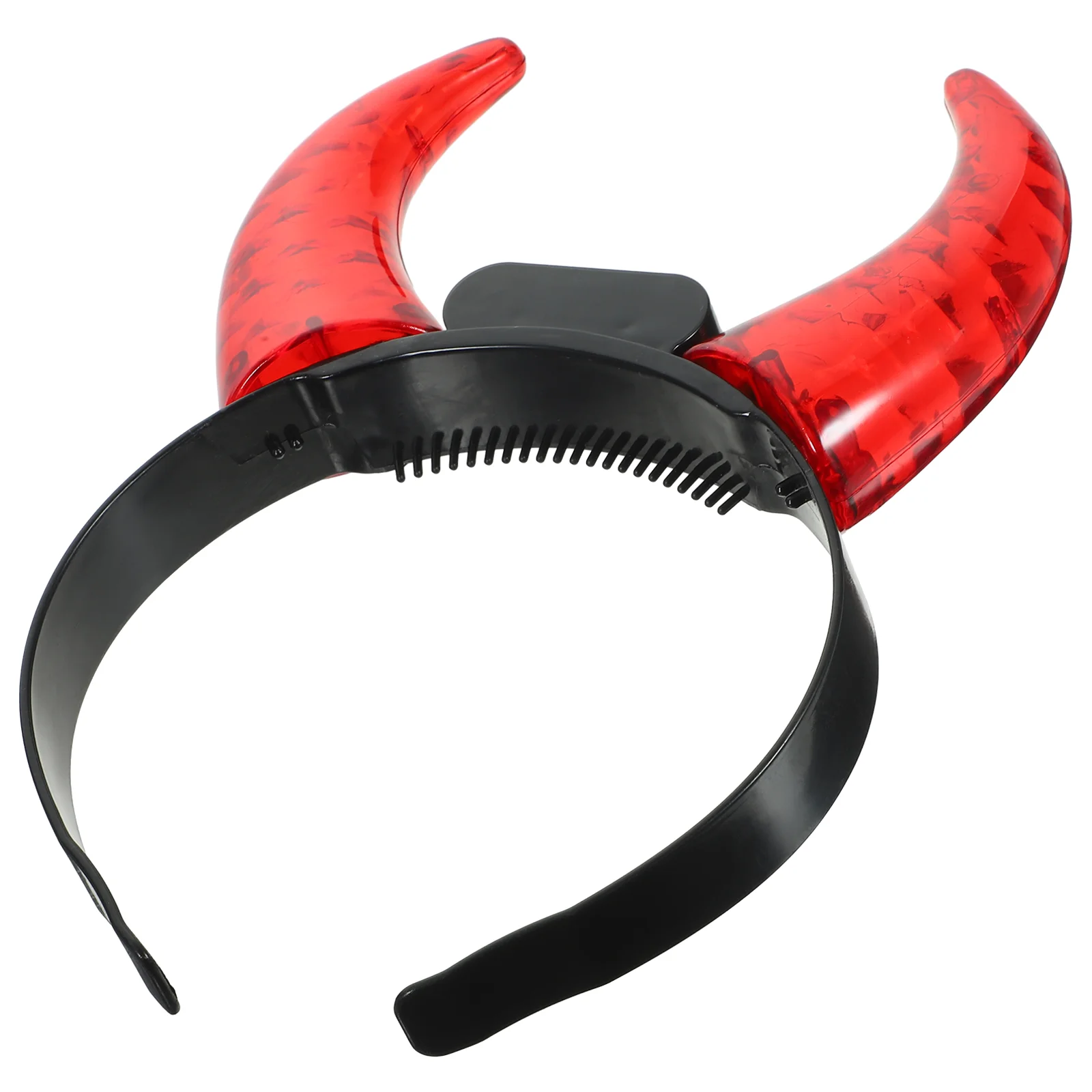 

Interesting Glowing Devil Horn Hairband Unique Headdress Prop Devil Horn Headband