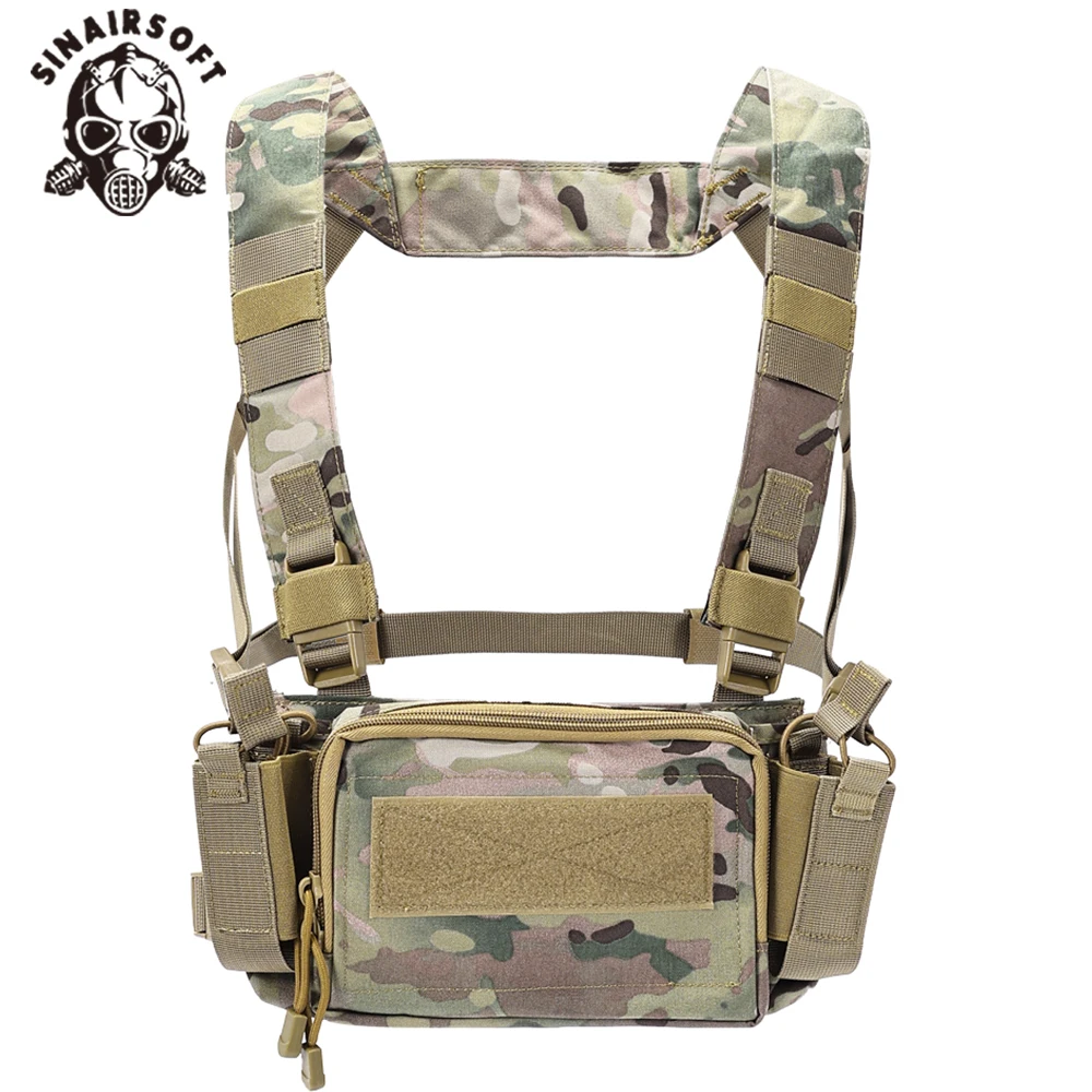 Tactical Airsoft Hunting D3CR Chest Rig Bag Men Adjustable Multi-Functional Molle Tool Pouch Multi-camo Vest