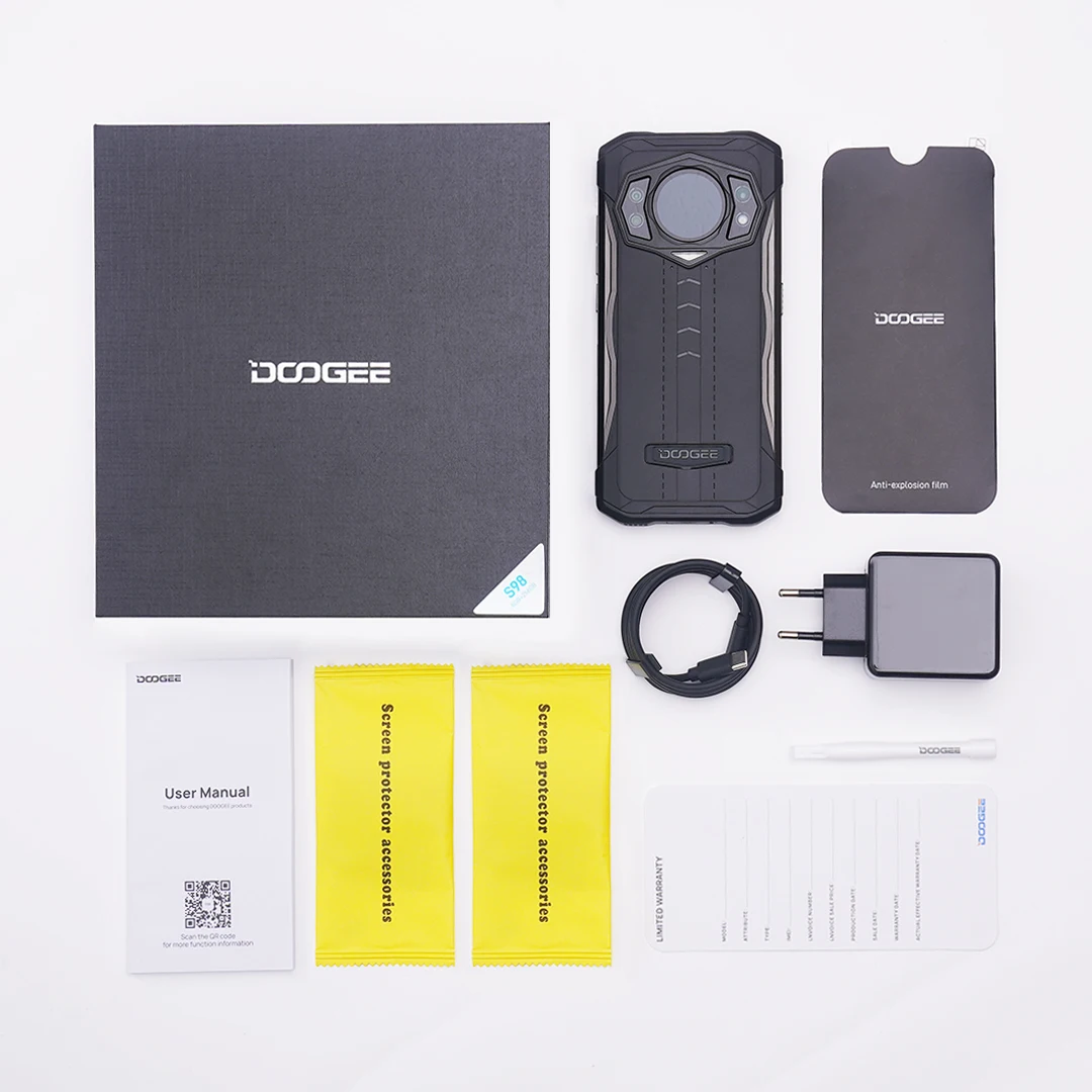 Смартфон DOOGEE S98 8 ГБ 256 Helio G96 Android 12 6 3-дюймовый FHD + 64-мегапиксельная камера 6000 мАч