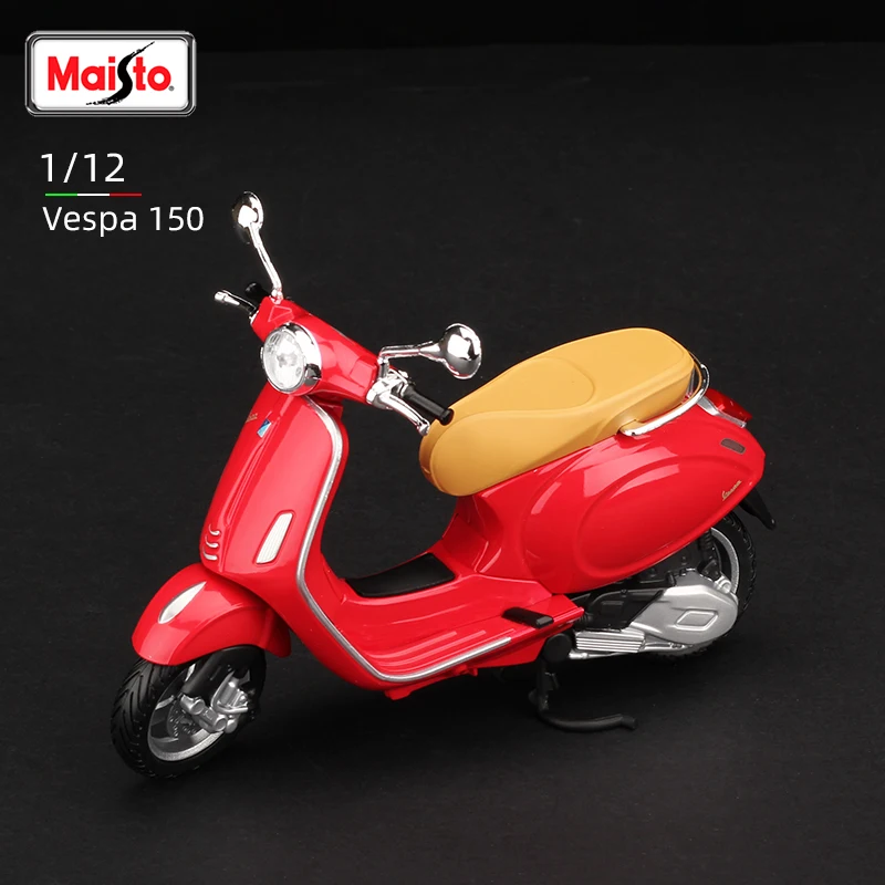 

Maisto 1:12 Piaggio Vespa Primavera 150 Static Die Cast Vehicles Collectible Hobbies Motorcycle Model Toys Roman Holiday Gift