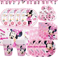 minnie mouse birthday party supplies decorations minnie banner balloon cup plate napkins for girls baby party