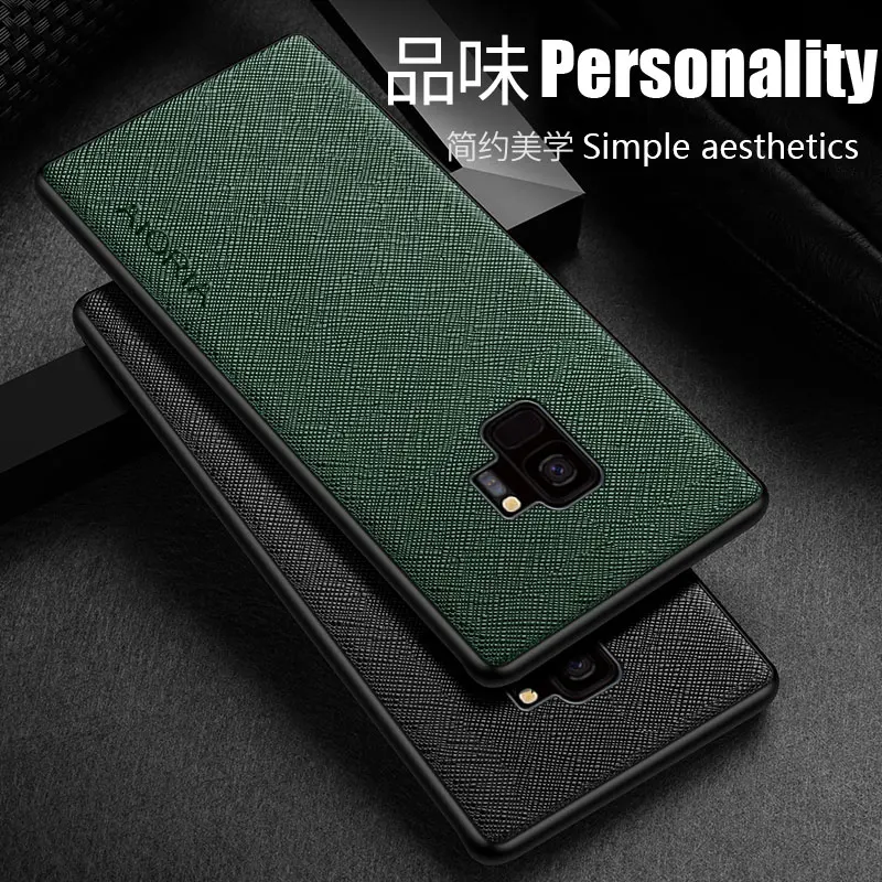 

Case for Samsung Galaxy S9 Plus Case TPU Around The Edge Protection Perfect High Quality PU Leather