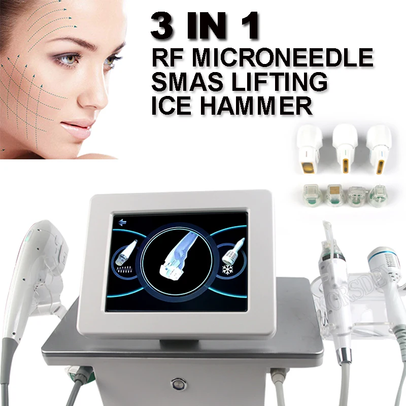 

New 3 IN 1 Face Skin Care 7D SMAS Lifting Skin Rejuvenation Tightening Wrinkle Remover RF Fractional Microneedle Acne/ Stretch M