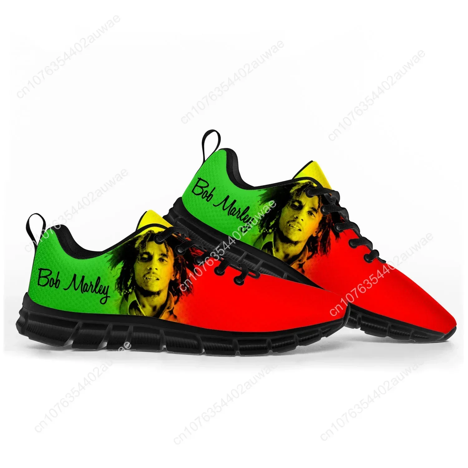 Фото Bob Marley Reggae Rasta Music Singer Спортивная обувь Мужские женские подростковые детские кроссовки Повседневная обувь высокого качества на заказ №2