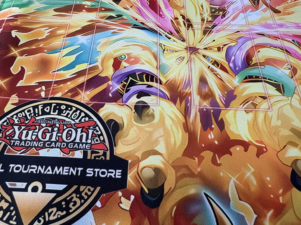 Фото YuGiOh Firestorms Over Atlantis Playmat Garunix Eternity, Hyang of the Fire Kings TCG CCG Коврик Коллекционный коврик для карточных игр Коврик для мыши Сумка №2