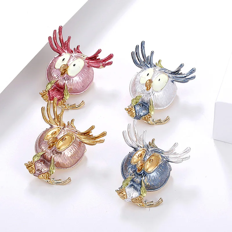 

Эмалированная Женская Брошь в виде совы, 4 цвета