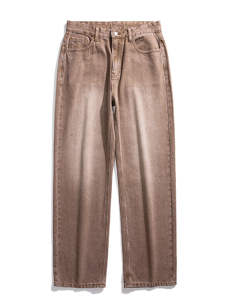 European and American Men's American Street Washed Wide Leg Jeans Men's Trend Retro Loose Vertical Leg Trousers Streetwear Pants