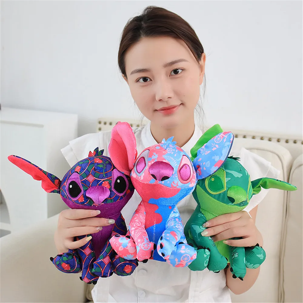 

25cm Limited Edition New Disney Stitch Plush Toys Colourful Stuffed Dolls Cute Plush Models Kawaii Cartoon Anime Girl Kids Gifts