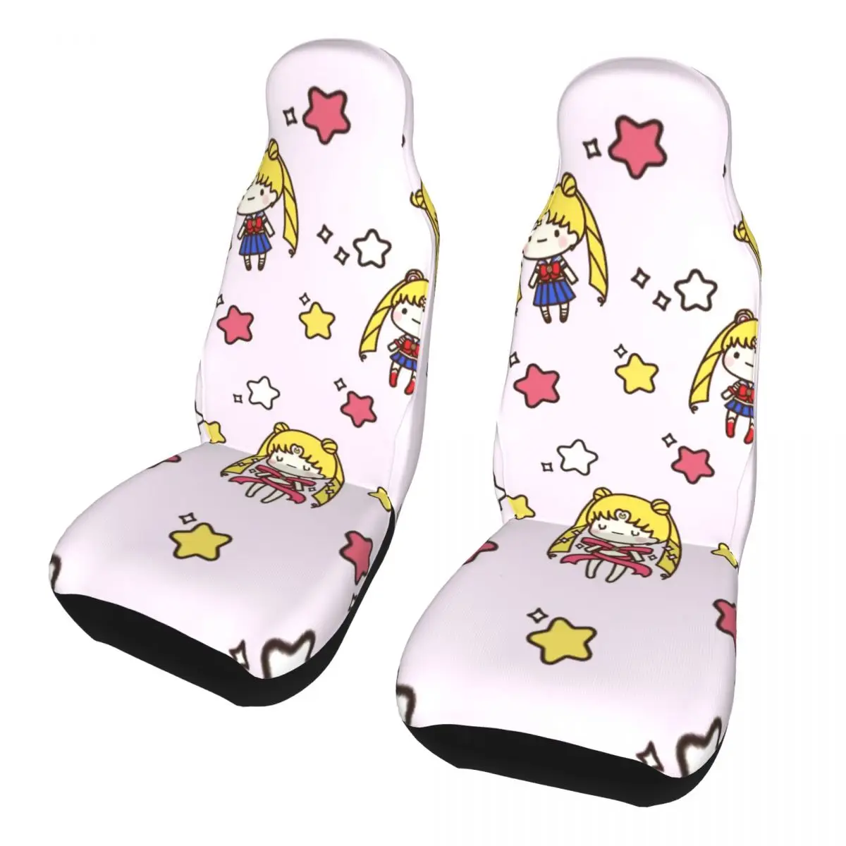 

Pink Moon Girl Anime Universal Car Seat Cover Four Seasons AUTOYOUTH Front Rear Flocking Cloth Cushion Polyester Hunting