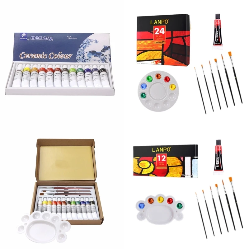 

12/24 Color Pottery Art Ceramic Pigment Portable Set Underglaze Color Powder