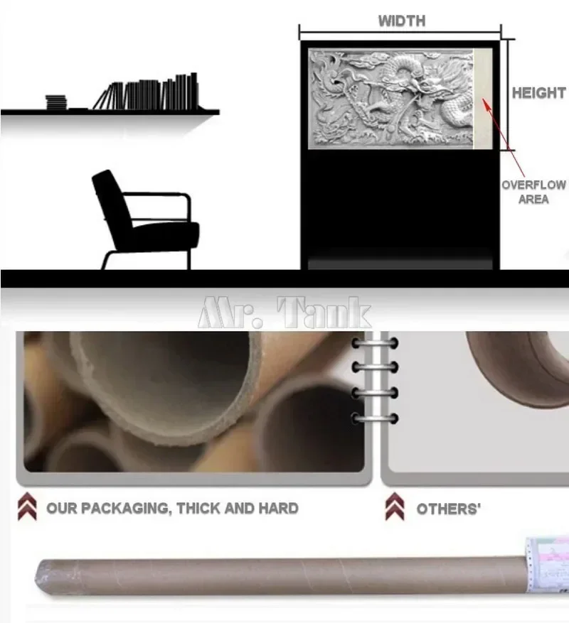 Mr.Tank аквариум ПВХ водные растения ветка дерева фон плакат 3D эффект статический