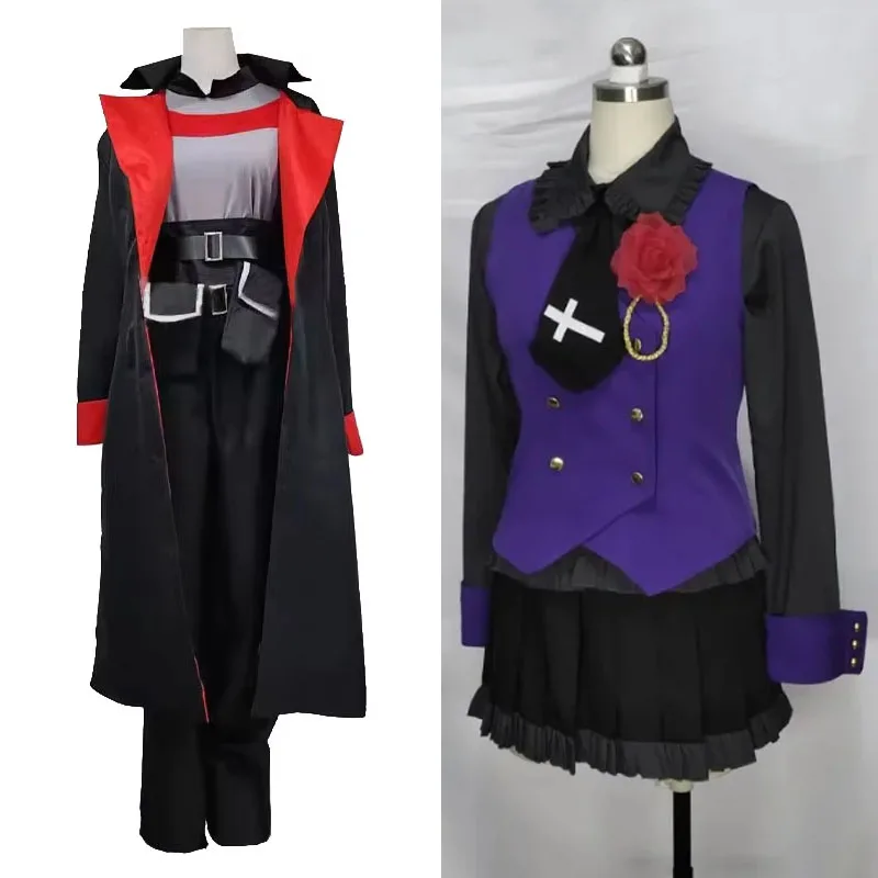 Фото Аниме Togashi Yuuta Takanashi Rikka, костюмы для косплея, мужские плащи, сумка, пояс, наряд, комплекты для вечеринки на Хэллоуин для женщин №1
