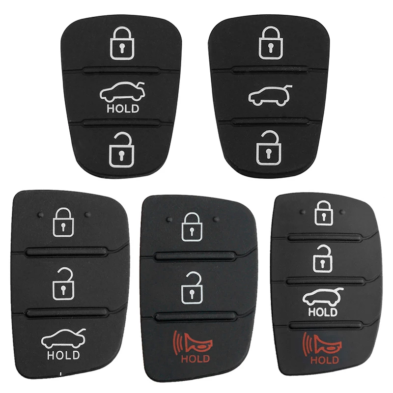 

["Замена 3 кнопки дистанционного брелока чехол резиновая накладка для Hyundai I10 I20 I30 IX35 для Kia K2 K5 Rio Sportage откидной ключ новые запчасти"]