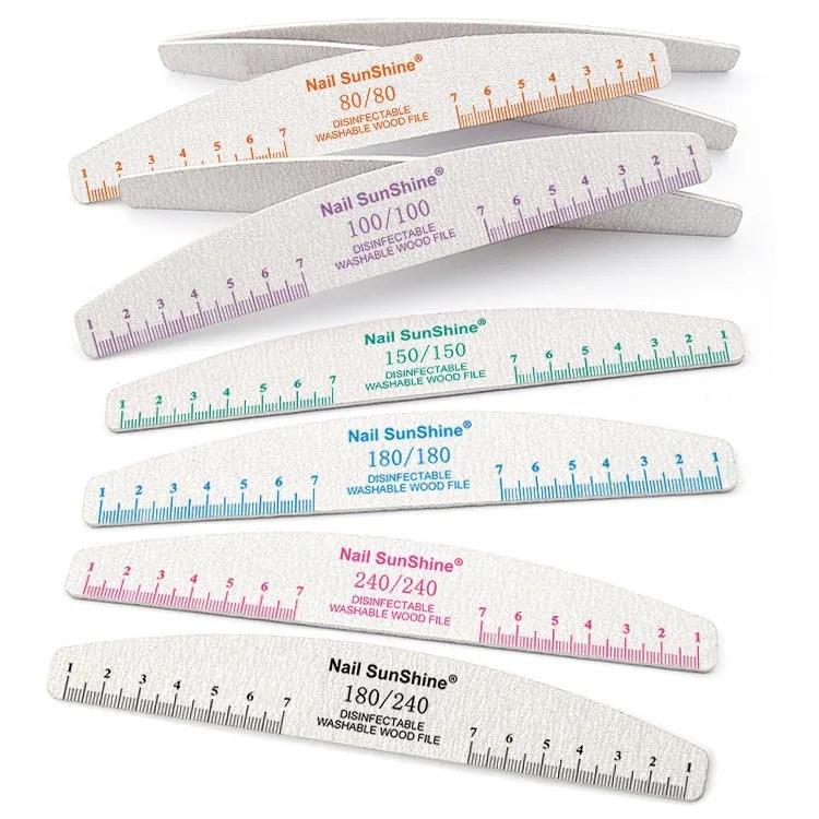 

7 Types Washable Nail Files Sanding Buffer Double Sided Nail Care Manicure Pedicure Professional Beauty Tools Nail Accessories
