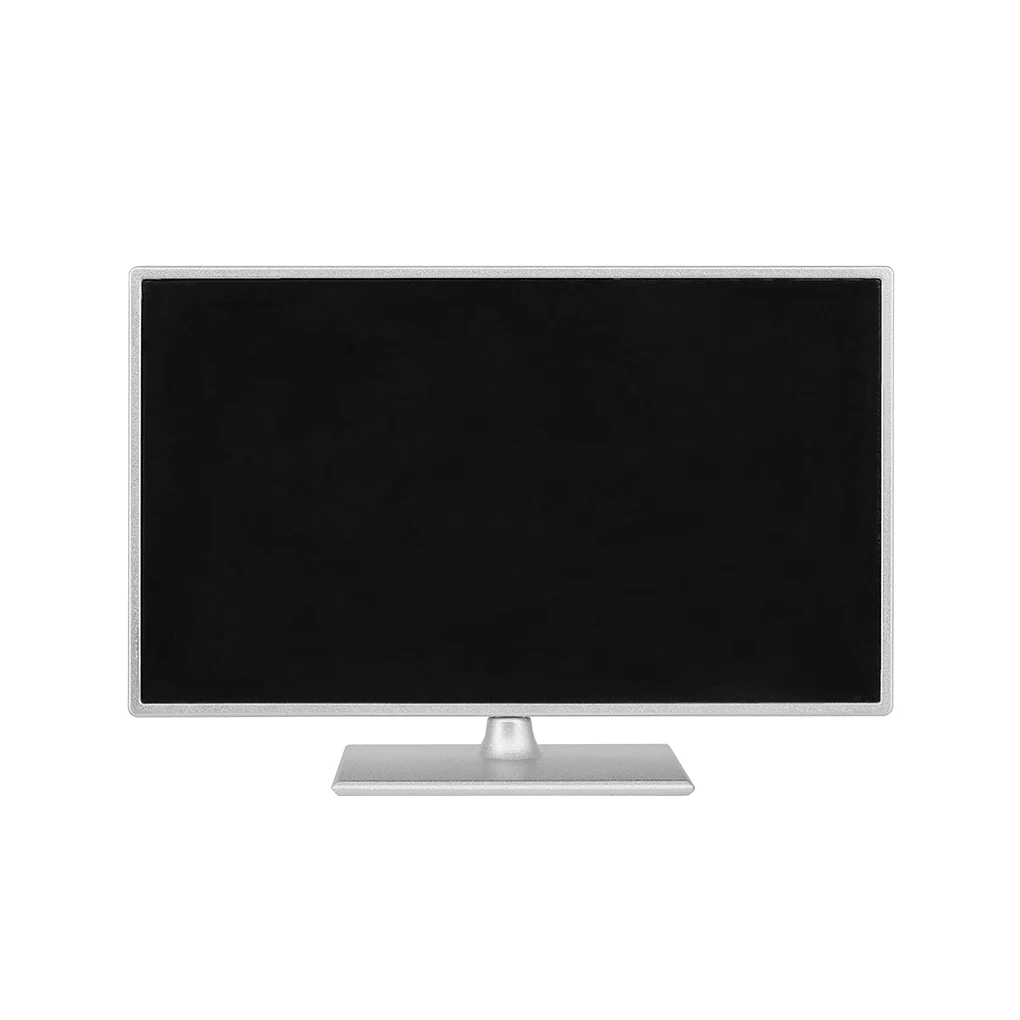 

Small Wide Screen Television Flat-Panel LCD TV Anti-scratch Pretend Play Toys Remote Control Living Room Bedroom Silver