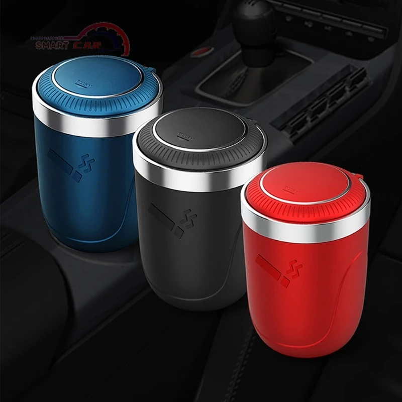 

Compact Smokeless Ashtray Detachable Car Cigarette Ashtray with LED Light USB Car Trash Can for Most Car Cup Holder