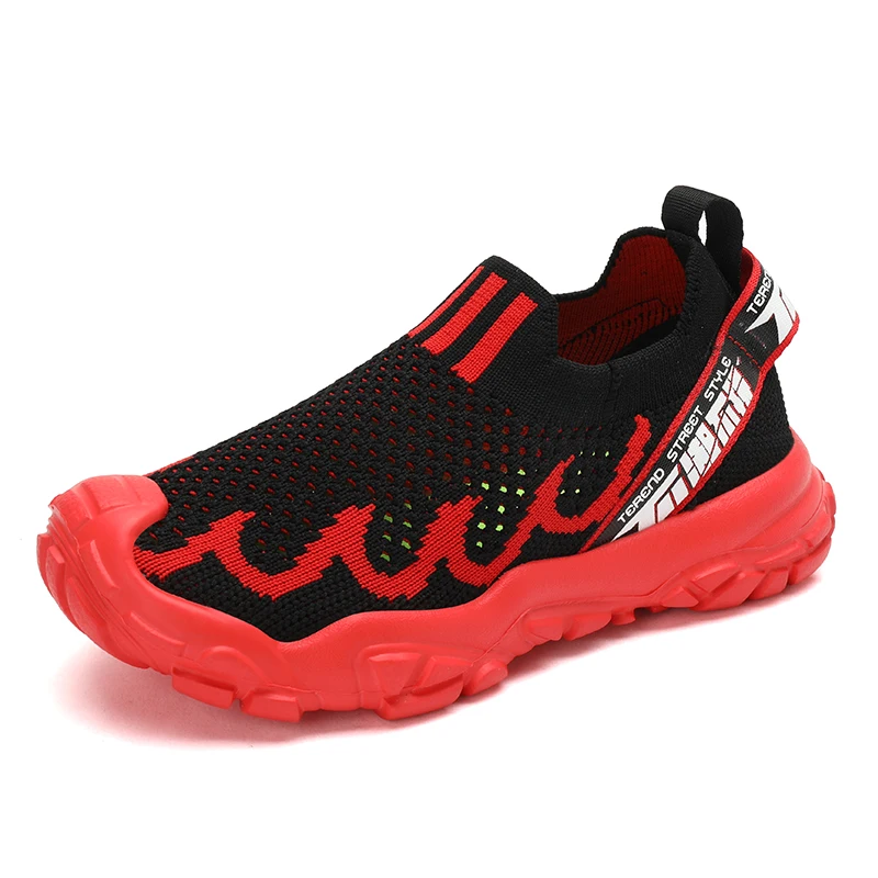 

Kids Knitted Shoes for Girls Boys Sneakers Children Slip-on Shoes Four Seasons Non-slip Soft-soled Student Shoes Size 29-39