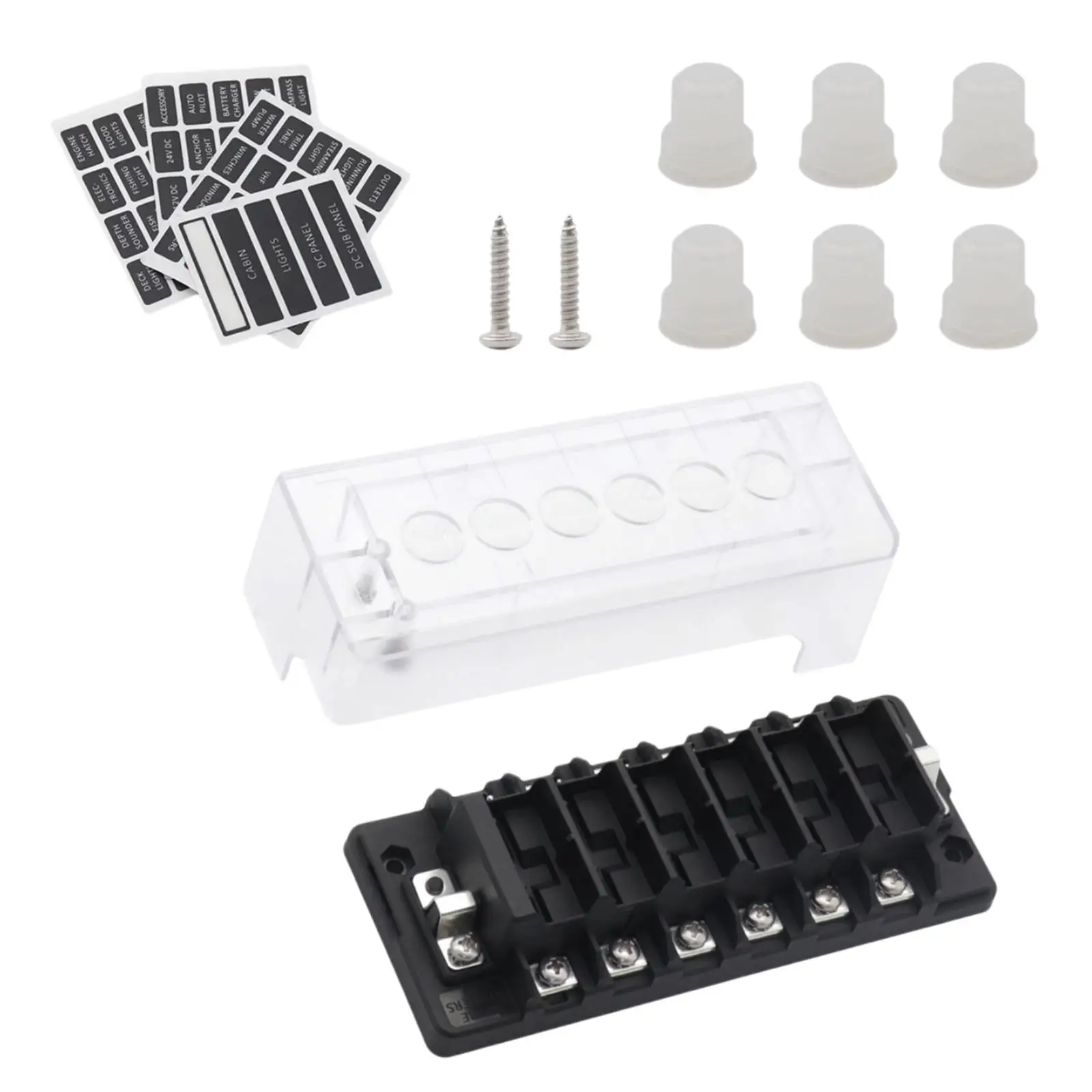

Блок предохранителей 6 Way Blade, 30 А, влагостойкая Защитная крышка