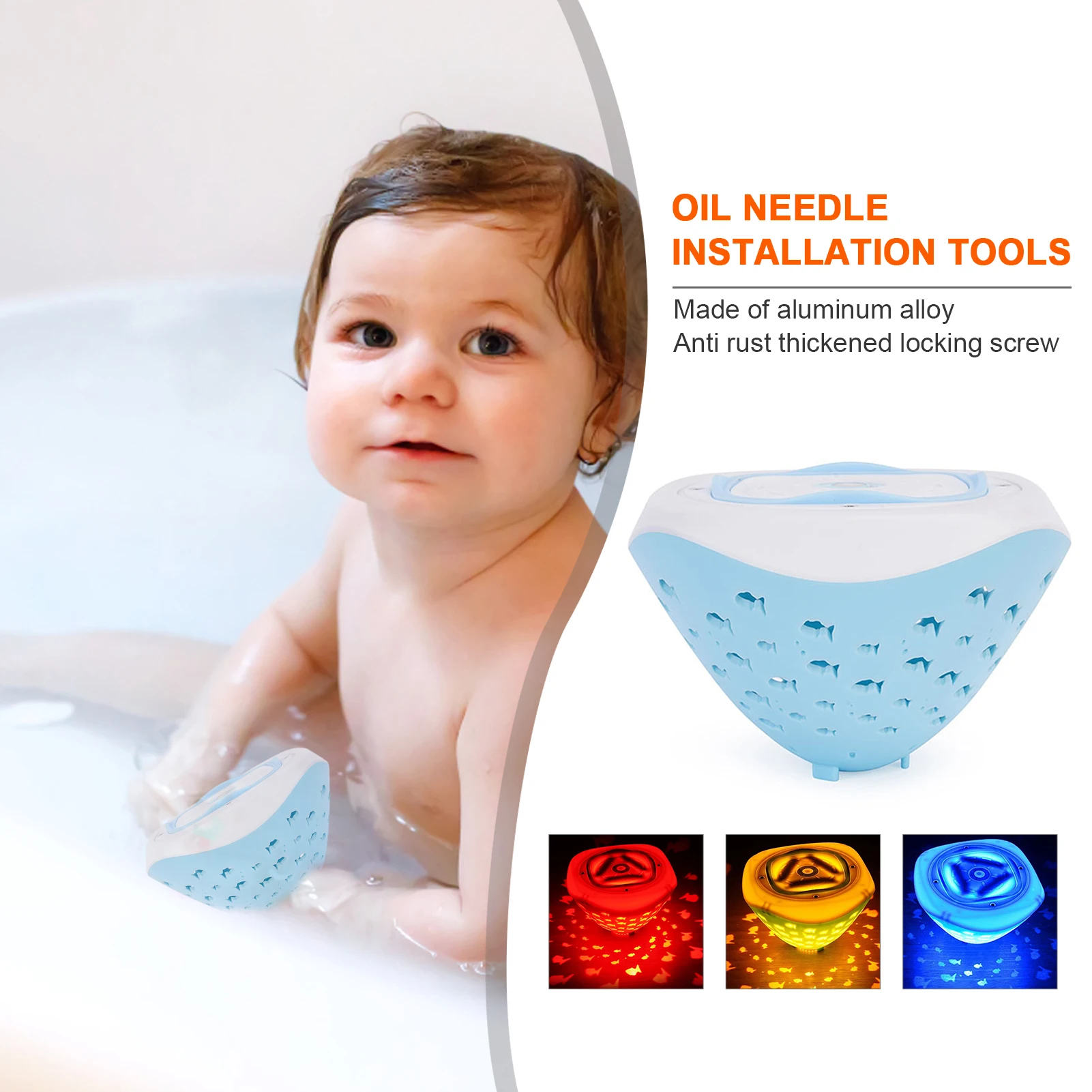 

Baby Bathtub Floating Projection Lamp Waterproof LED Floating Swimming Pool Night Light For Pool Fountain Hot Tub Spa Disco