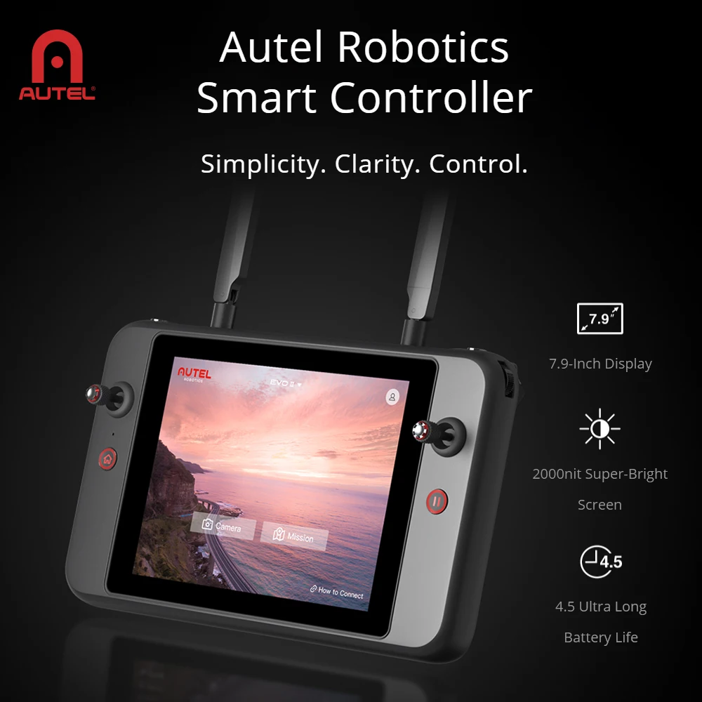 

Autel Robotics Smart Controller for EVO II Camera Drone 13km range GPS GLONASS Galileo Positioning HDMI Port In Stock