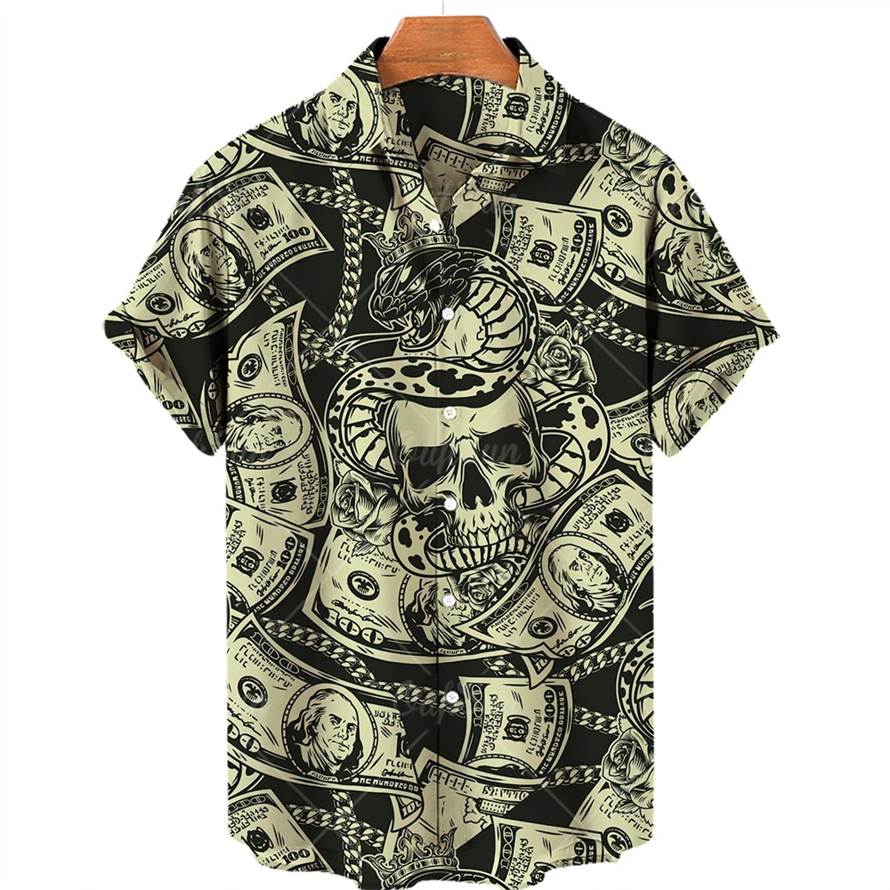 

Summer men's Hawaiian shirt ethnic short-sleeved printed shirt golden outerwear loose casual shirt Camisas Para Hombre ethnic st