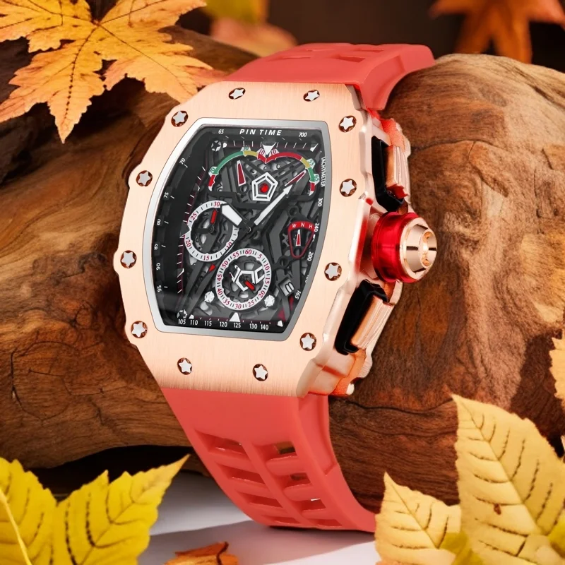 Кварцевые часы в стиле хип-хоп для мужчин водонепроницаемые светящиеся наручные