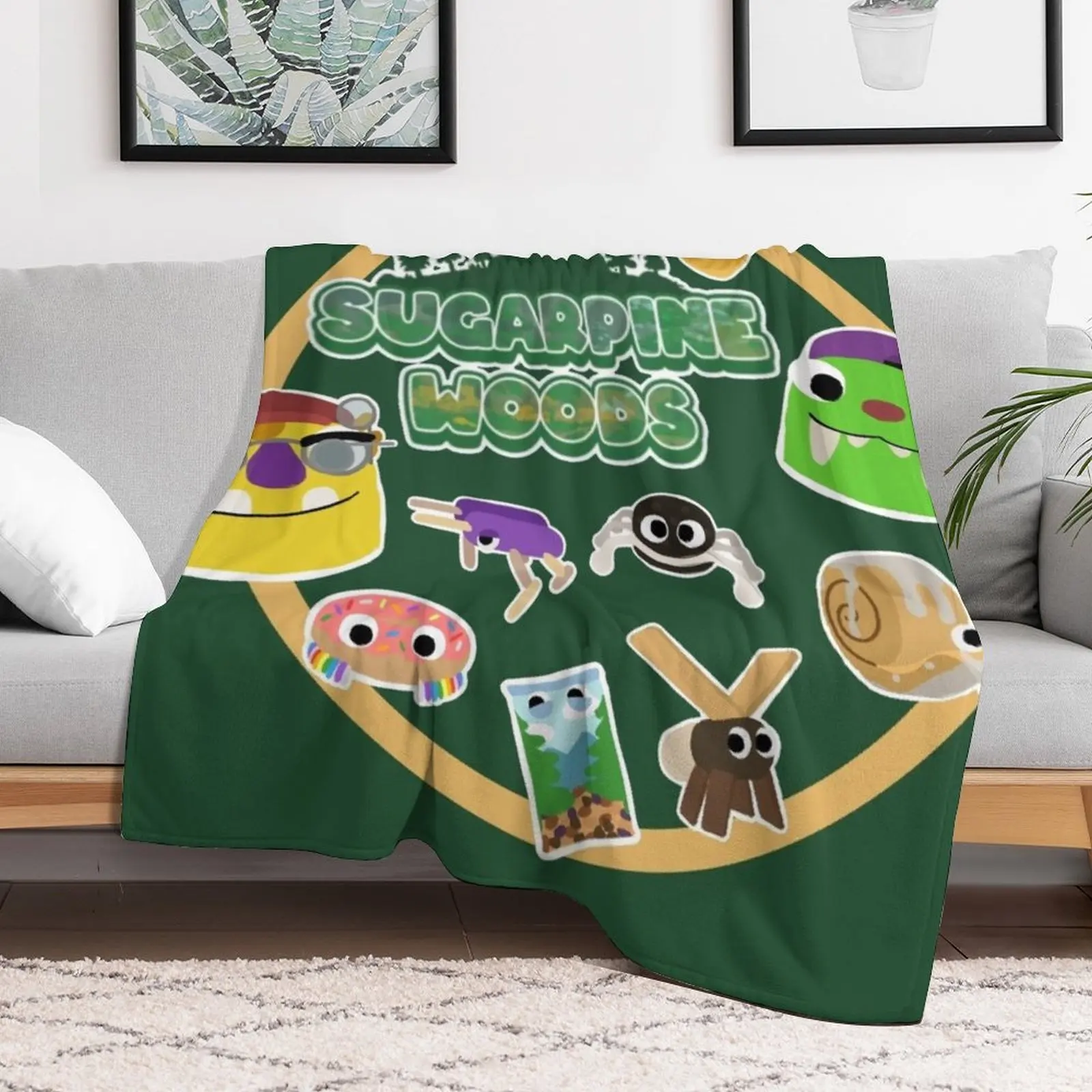 Sugarpine Woods Bugsnax Персонажи Kinda bug Snack Bookbag Snax и Grumpus Пледы Свободные одеяла