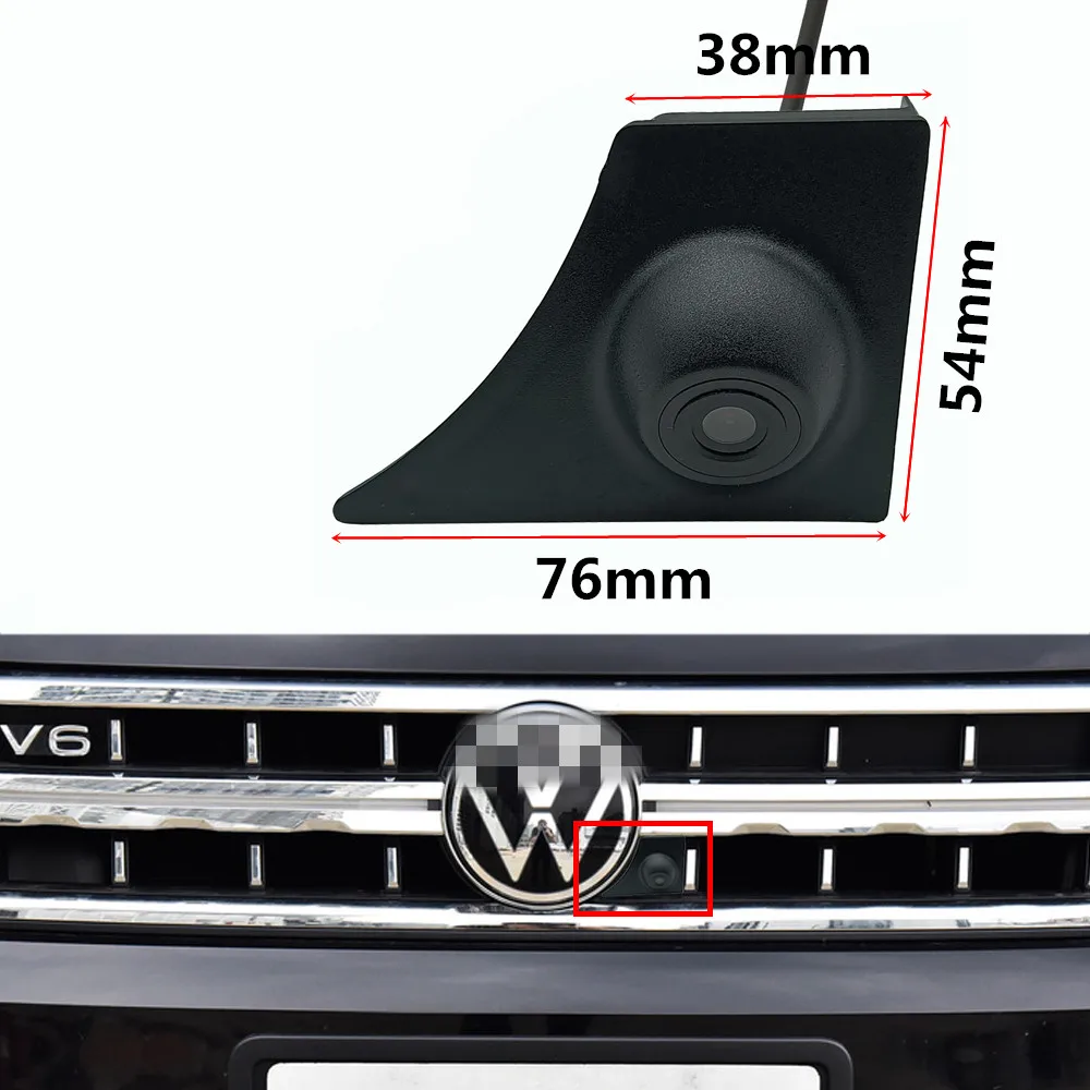 YIFOUM HD CCD Car Front View Parking Night Vision Positive Waterproof Logo Camera For Volkswagen VW Touran 2021