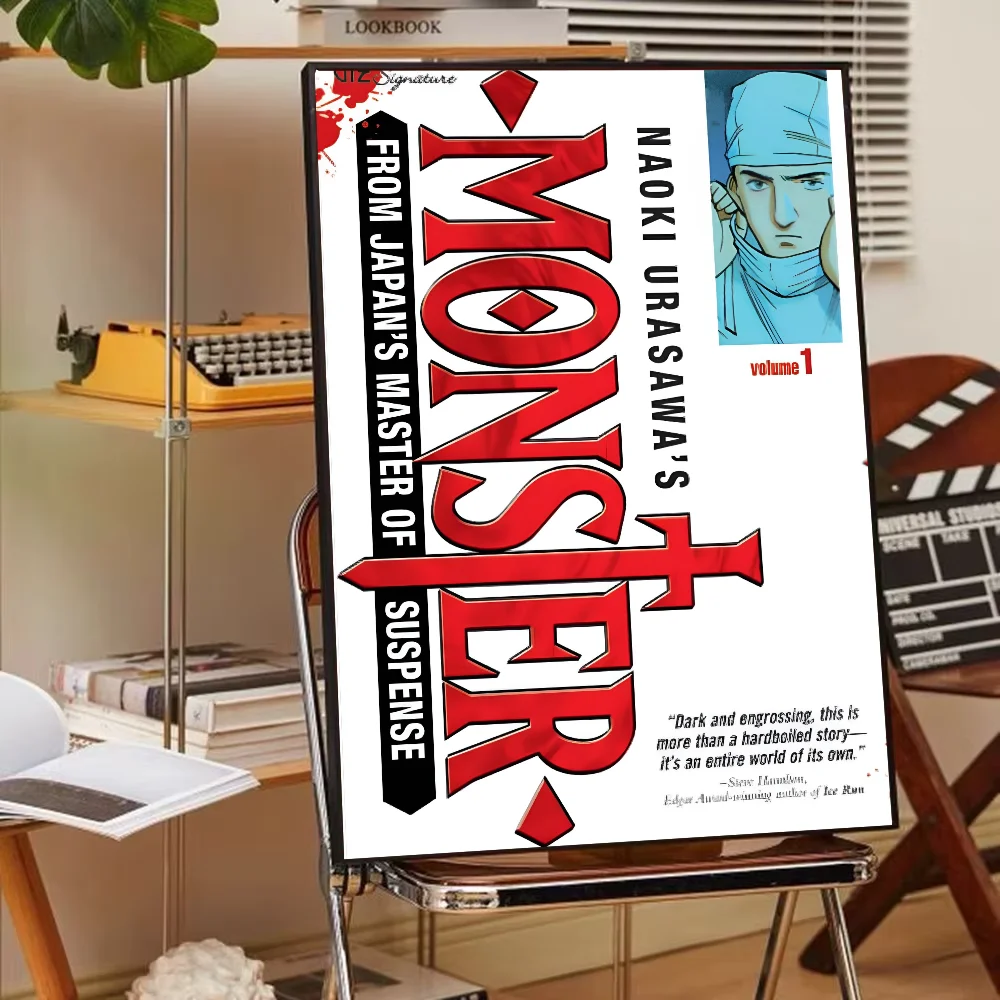 N-Naoki Urasawa S Monster Anime Classic Vintage Poster Paper Print Home Living Room Bedroom Entrance Bar Cafe Art Painting Decor