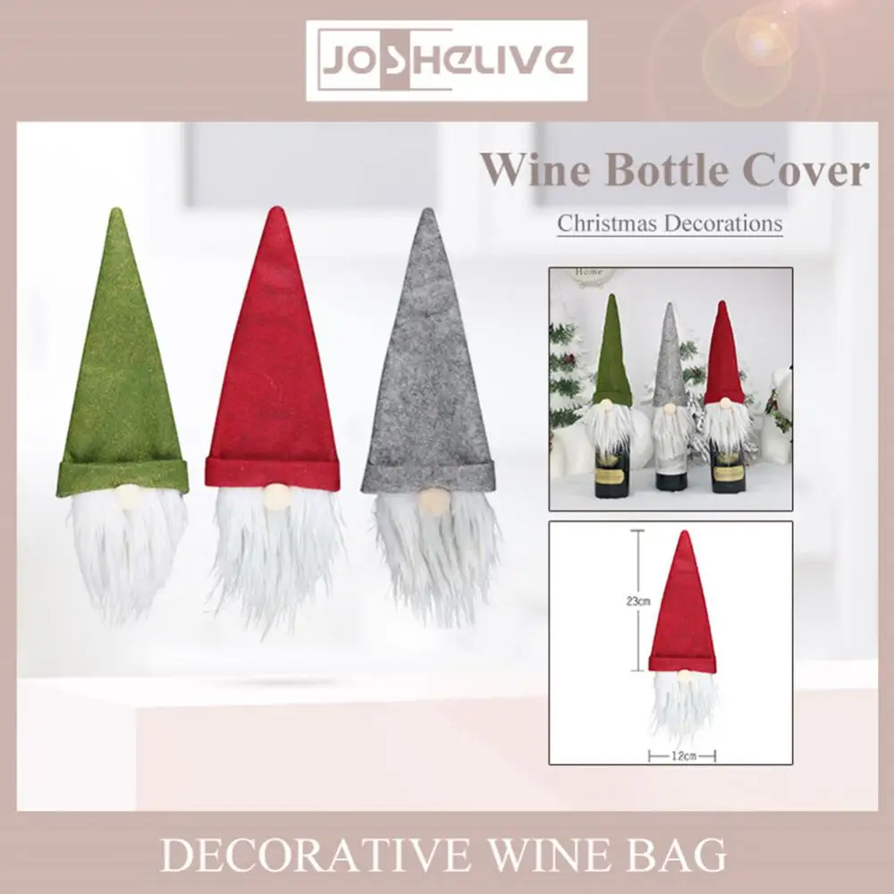 

Рождественская вечеринка, чехлы для винных бутылок для кукол стариков, Рождественское украшение для шампанского, сумка для вина, Рождественское украшение для дома