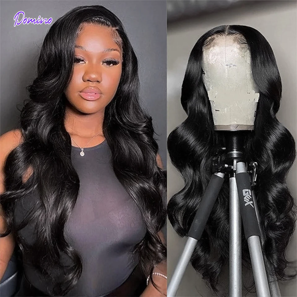 Body Wave Transparent Lace Front Human Hair Wigs Brazilian Water Wavy Lace Frontal Wig For Women 4x4 Lace Closure Wig