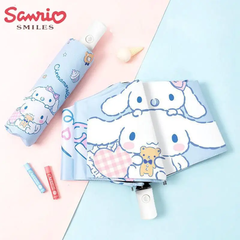 

Sanrio Cinnamoroll Sunscreen Uv Protection Sunny and Rainy Dual-Use Fully Automatic Folding Umbrella Sunshade Toys for Girls