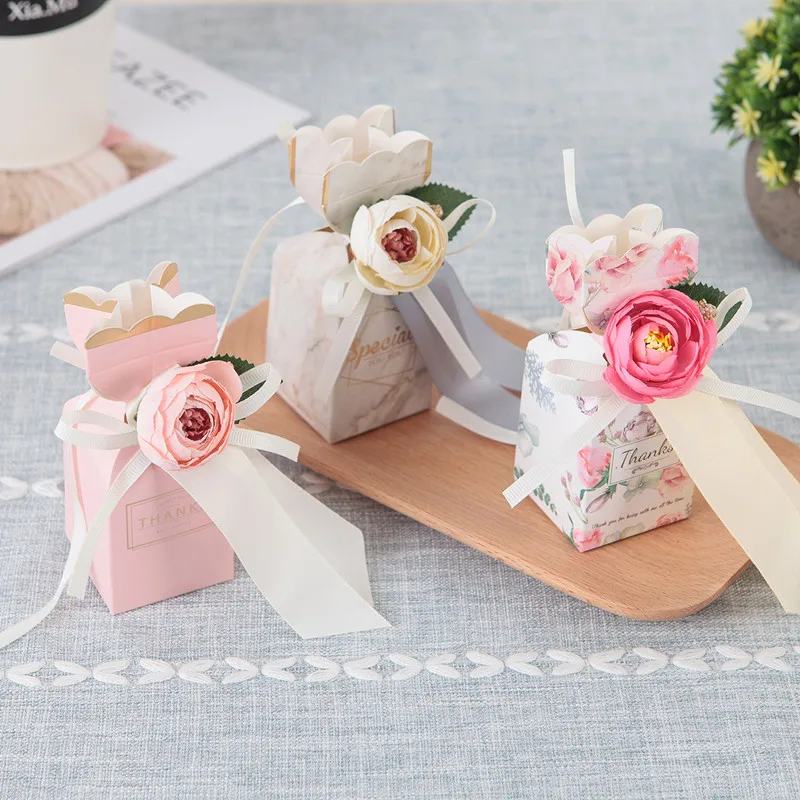 

20/50pcs New Marble Wedding Favor and Sweet Gift Bags Candy Dragee Box Wedding Baby Shower Birthday Guests Event Party Supplies