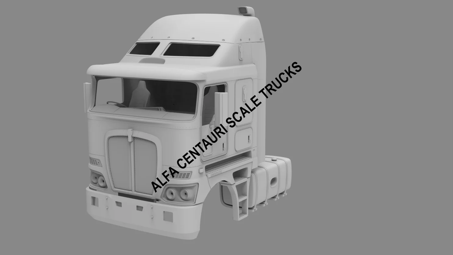 Фото Грузовик с 3D принтом KENWORTH K-200 AERO 1/14 Статическая точечная модель JDM Tamiya Lesu Lxy Scaleclub SCX10 Trx Crossrc №2
