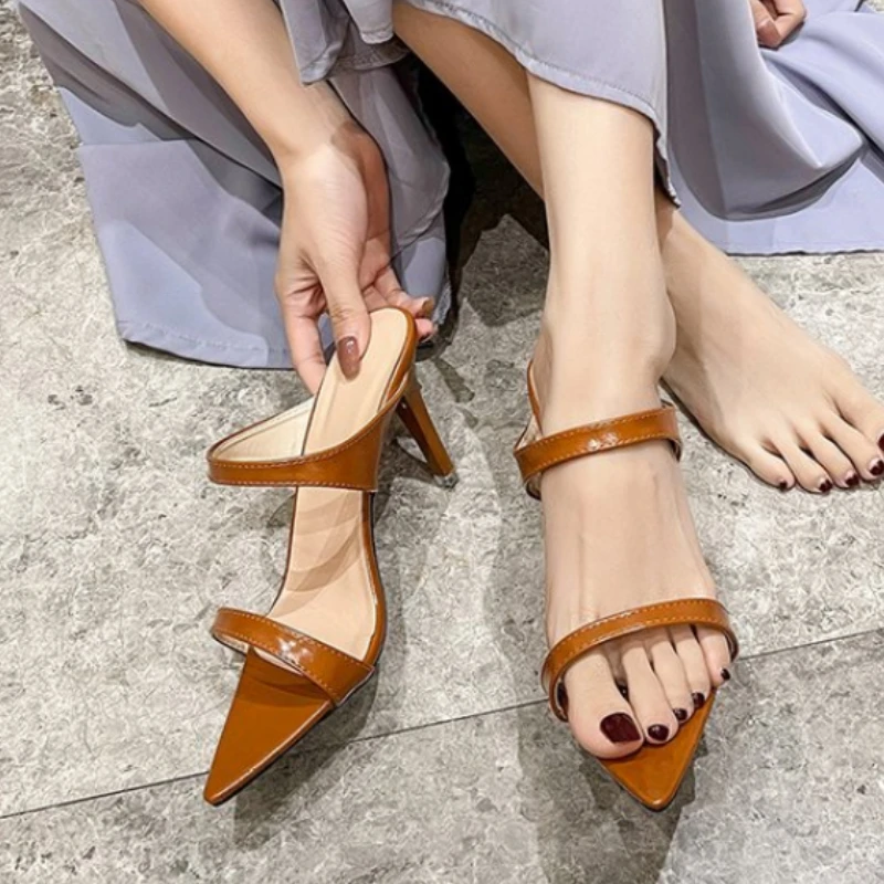 

Женские туфли с острым носком, на высоком каблуке, Размеры 35-42