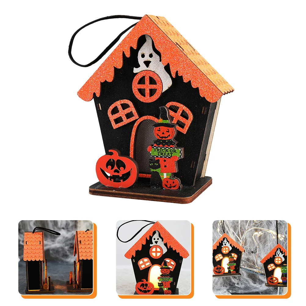 

Wood Pendant Luminous Decoration Party Favors