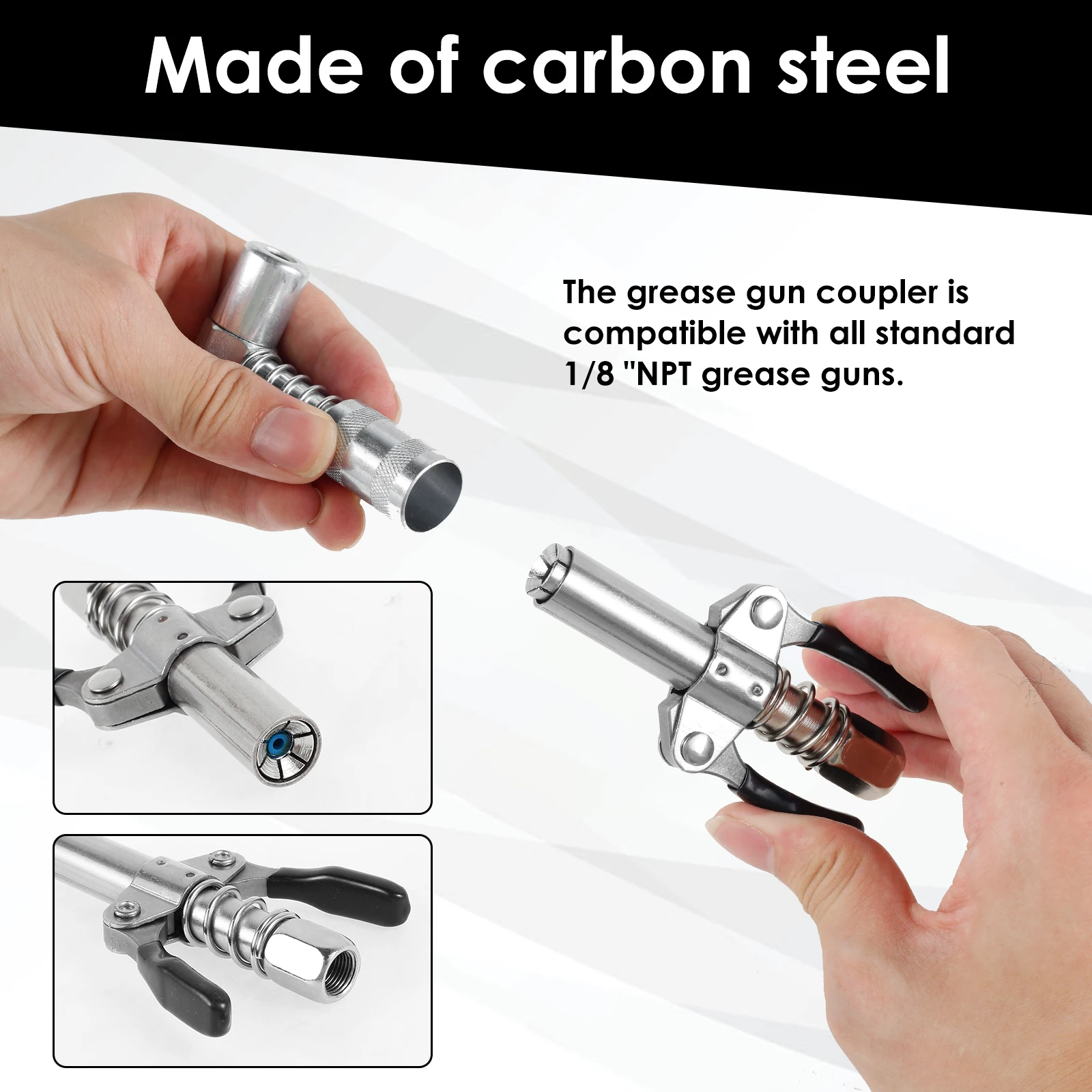 4 шт. 10000PSI муфта для смазочного пистолета NPTI/8 масляный насос быстроразъемная