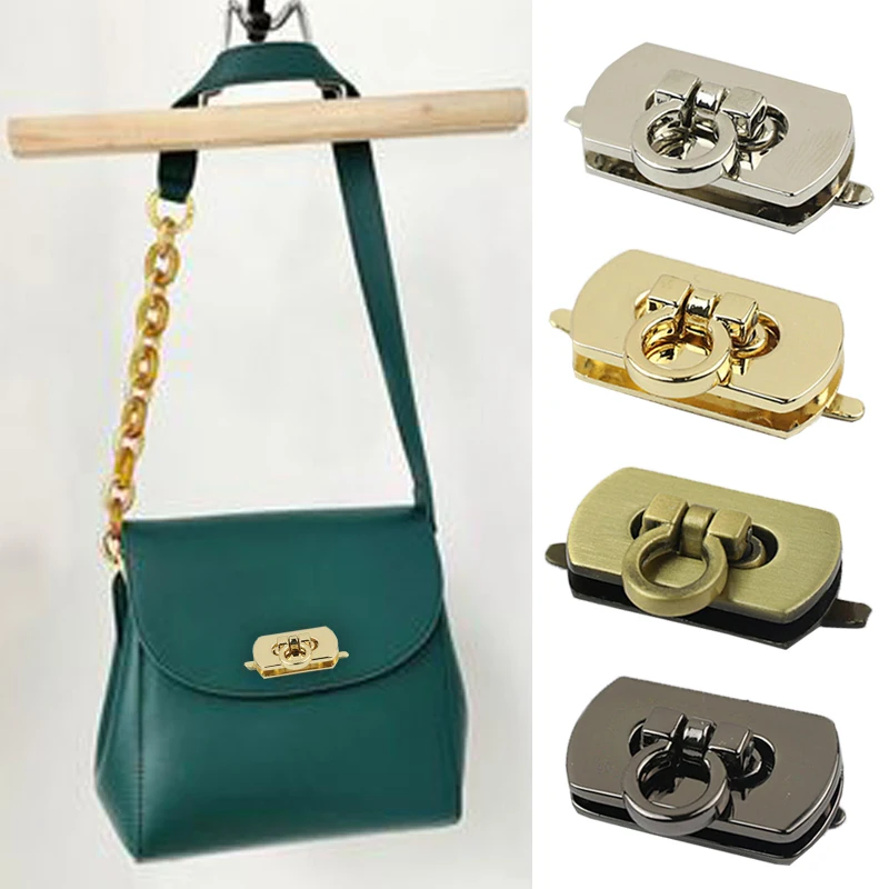 Metal Rectangle Turn Lock Twist Clasp for Leather Craft Women Handbag Shoulder Bag Purse DIY Hardware Wallet Accessaries