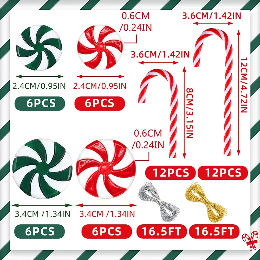 

Рождественские конфеты-подвески 48 шт.