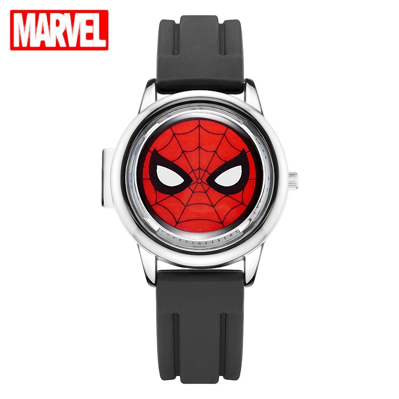  Original MARVEL Spiderman Watch Children Quartz Wristwatches For Kids Young Man Cool Super Hero Clocks Soft Strap Teen Boy Gift