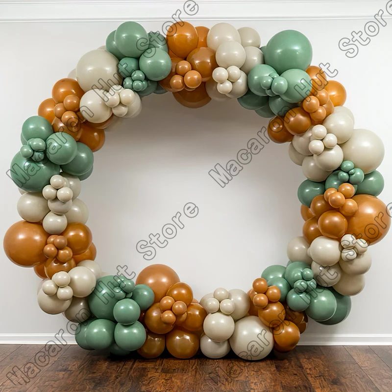 

142pcs Cocoa Avocado Latex Balloons Garland Anniversary Baby Shower Wedding Celebration Birthday Party Baloons Decoration Kits