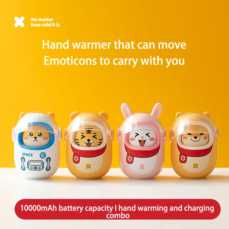 

Cute Face Change Animal USB Hand Warmer Reusable Electronic Mini Powerbank for xiaomi huawe iPhone Rechargeable Convenien Gift