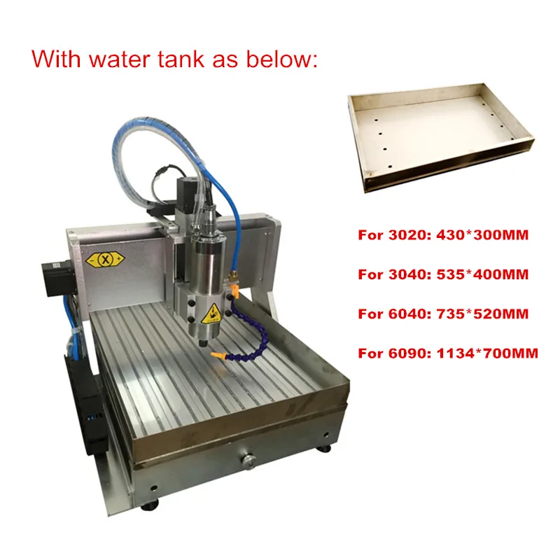 

Mini CNC Router 3040Z with Water Tank Engraving Milling Machine 800W 1.5KW 2.2KW VFD Spindle for Working Wood Metal