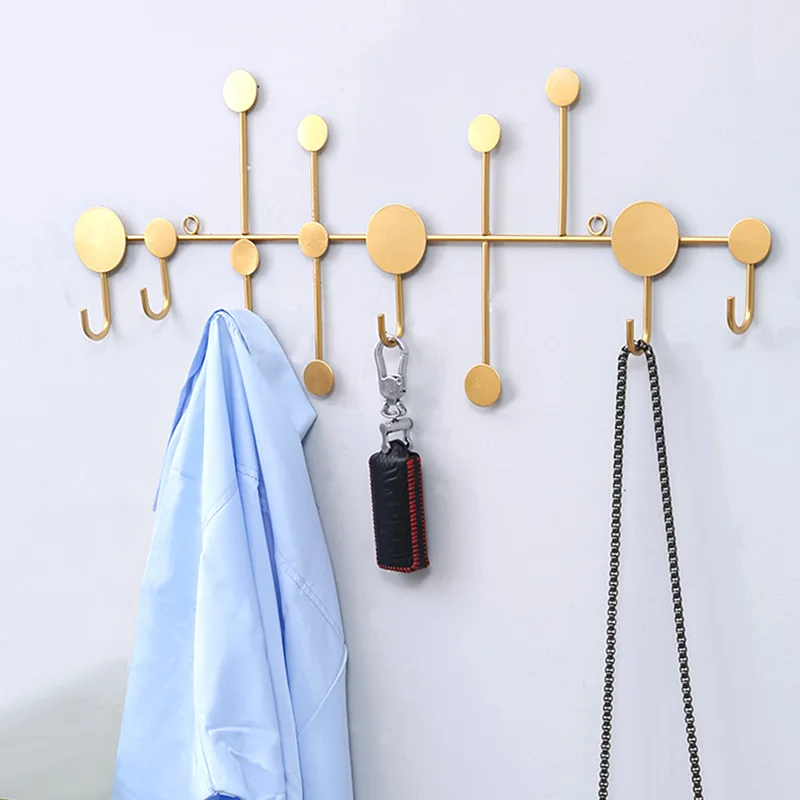 Luxury Fitting Room Coat Hooks For Wall Nordic Style Door Key Hat Hanger Rack Storage Iron Wall Hanging Hook Home Entrance Decor