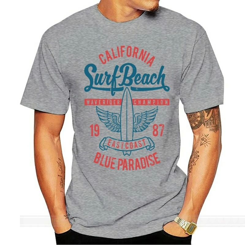 

Herren T-Shirt California Surf Sport Windsurf Beach Kite Strand Sommer BP21817